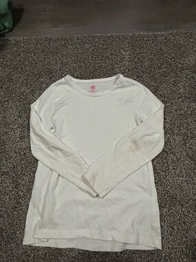 White Long Sleeve Tee - Classic Crewneck